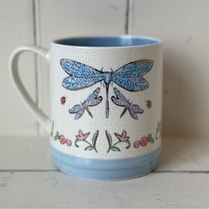 Seeds & Sunshine Blue Dragonfly Ceramic Mug